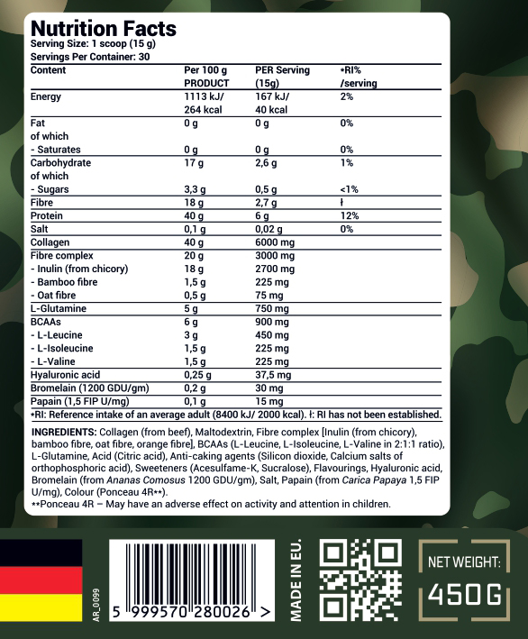 ARMY1 COLLAGEN POWDER 450g - Image 2